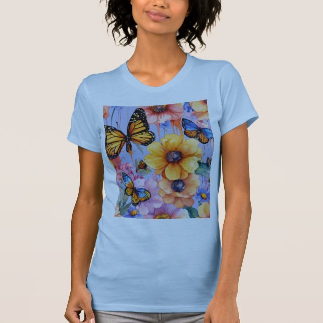 Heartfelt Flutter: Schmetterling Silhouette T - Sh T-Shirt (Vorderseite)
