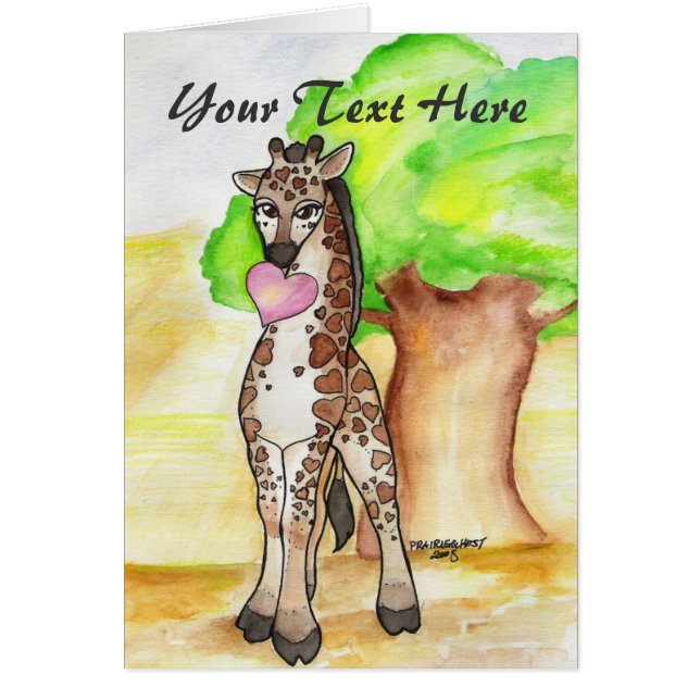 Heartfelt Giraffe Card (Vorne)