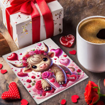 Heartfelt Süßigkeiten Höhere Kühe Valentine Card