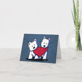 Heartfelt Westie Duo Card Feiertagskarte