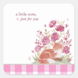 Hearthlight Notes A Little Love Romantic Winter Quadratischer Aufkleber