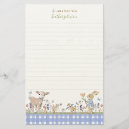 Hearthlight Notes Frühling Weiche Wiese Gingham Briefpapier