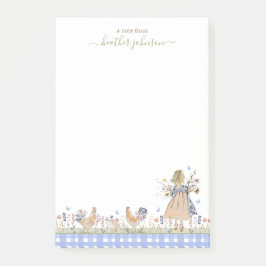 Hearthlight Notes Spring Soft Meadow Gingham Post-it Klebezettel