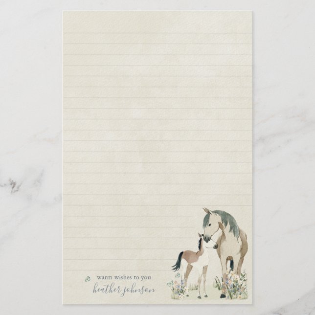 Hearthlight Notes Wiese & Mane Notes Briefpapier (Vorderseite)