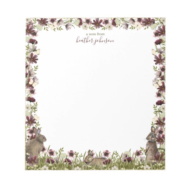 Hearthlight-Notizblock Spring Meadow Bunny Notizblock (Vorderseite)