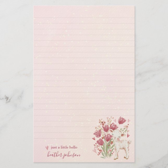 Hearthlight-Notizen Ein Wenig Liebe Romantischer W Briefpapier (Vorderseite)