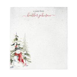 Hearthlight-Notizen Winter-Schneemann Personalisie Notizblock