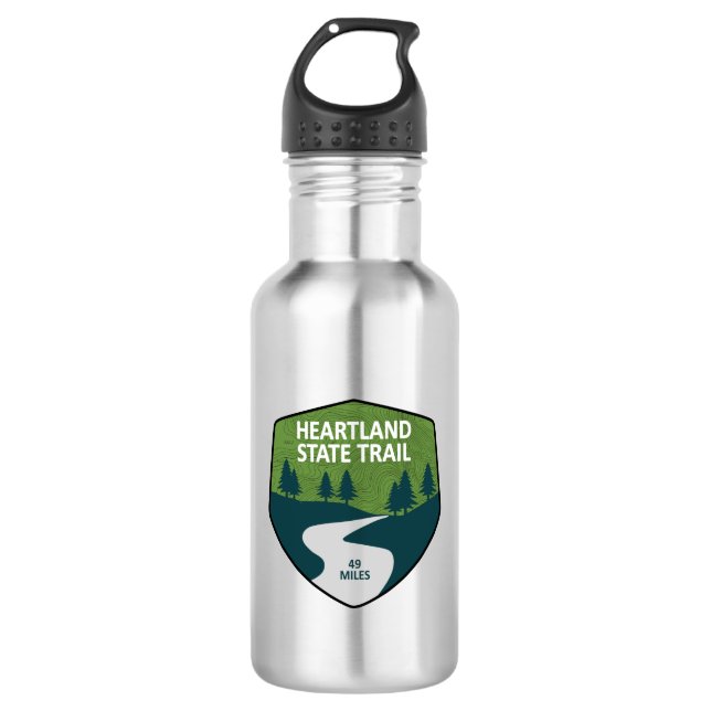 Heartland Staat Trail Edelstahlflasche (Vorderseite)