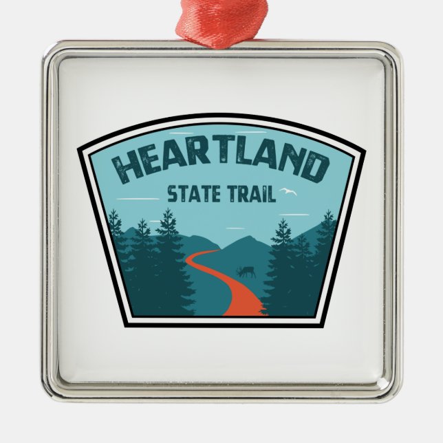 Heartland Staat Trail Ornament Aus Metall (Vorne)