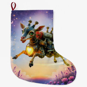Heartlight-Reisender der mondbeschienenen Himmel. Großer Weihnachtsstrumpf