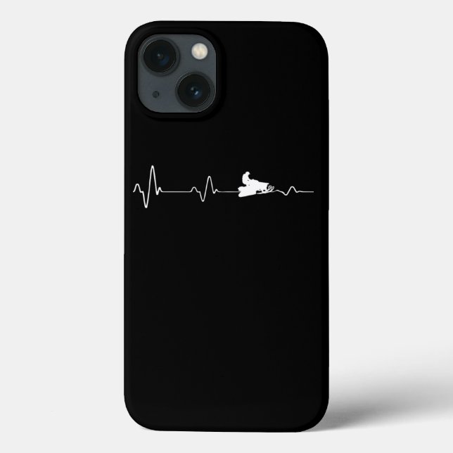Heartline Snowmobile Geschenk Idee Snowmobiling  Case-Mate iPhone Hülle (Rückseite)