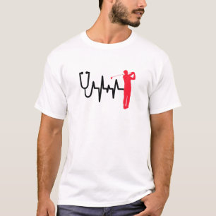 Heartline Sports Golf Swing Golfspielen Liebe Herz T-Shirt