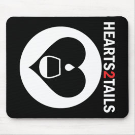 Hearts2Tails weiße grafische Mausunterlage Mousepad