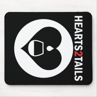 Hearts2Tails weiße grafische Mausunterlage Mousepad