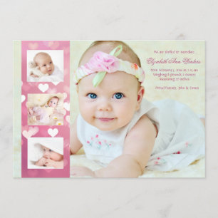 Hearts-A-Plenty - Faire-part de naissance photo