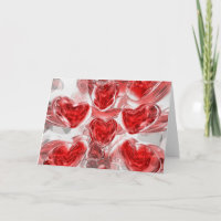 Hearts Afire Abstract Card