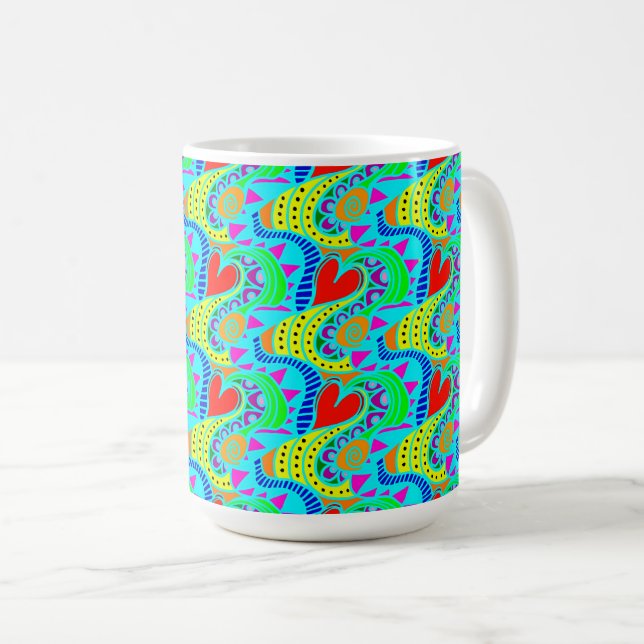 Hearts Alive Kaffeetasse (VorderseiteRechts)