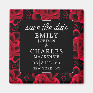 Hearts Alots Elegante Wedding Magnet