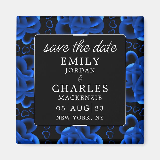 Hearts Alots Elegante Wedding Magnet (Vorne)