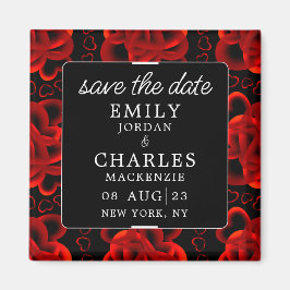 Hearts Alots Elegante Wedding Magnet