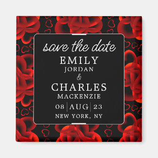 Hearts Alots Elegante Wedding Magnet