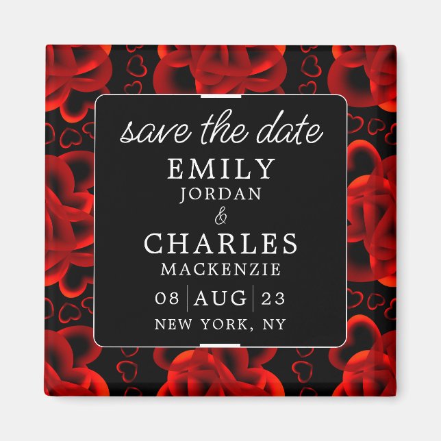 Hearts Alots Elegante Wedding Magnet (Vorne)