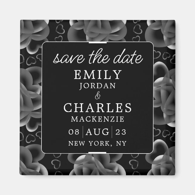 Hearts Alots Elegante Wedding Magnet (Vorne)