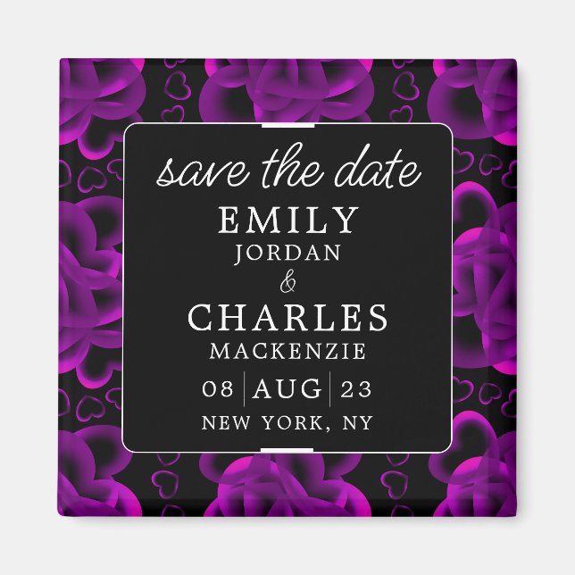 Hearts Alots Elegante Wedding Magnet (Vorne)