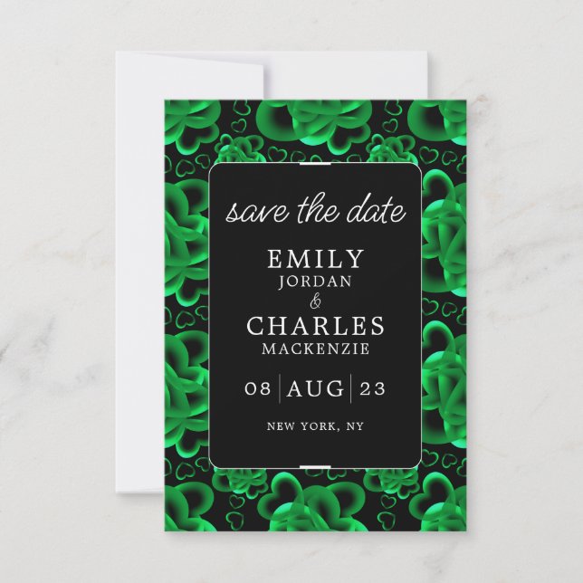 Hearts Alots Elegante Wedding Save The Date (Vorderseite)