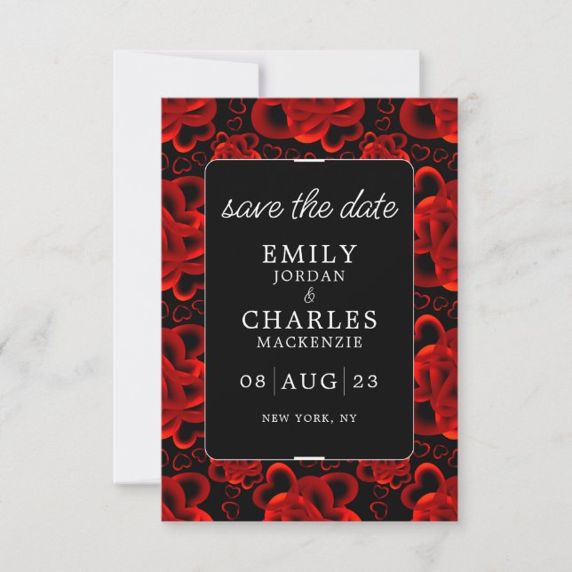 Hearts Alots Elegante Wedding Save The Date (Vorderseite)