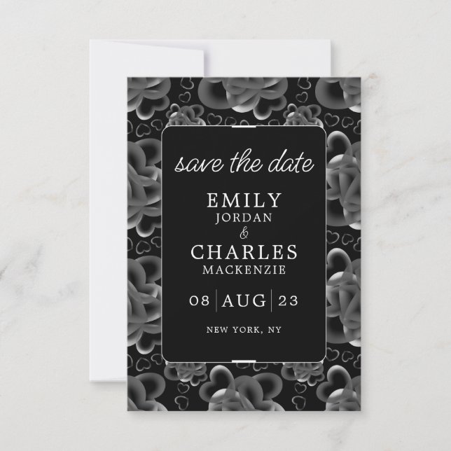 Hearts Alots Elegante Wedding Save The Date (Vorderseite)