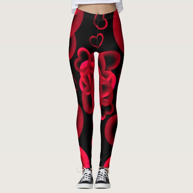 Hearts Alots Pattern Leggings (Vorderseite)