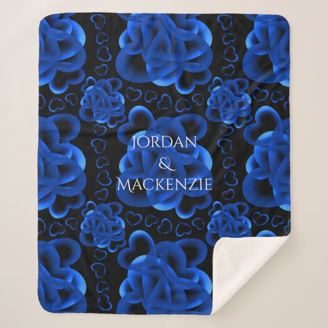 Hearts Alots Pattern Sherpadecke (Vorderseite)