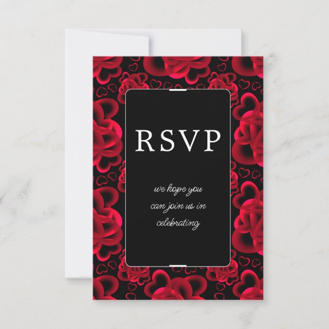 Hearts Alots RSVP Card Dankeskarte (Vorderseite)