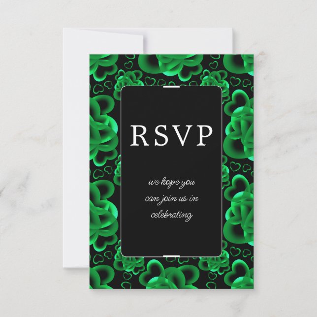 Hearts Alots RSVP Card Dankeskarte (Vorderseite)