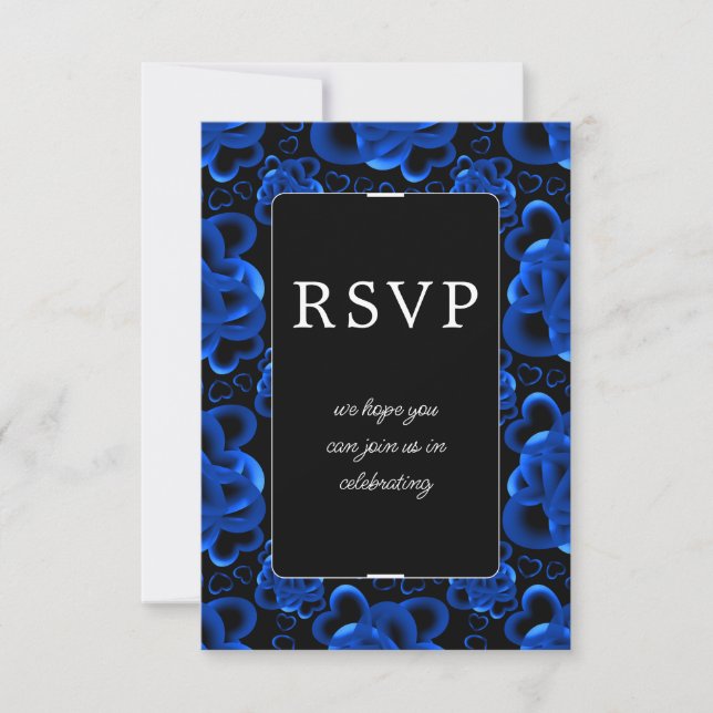 Hearts Alots RSVP Card Dankeskarte (Vorderseite)