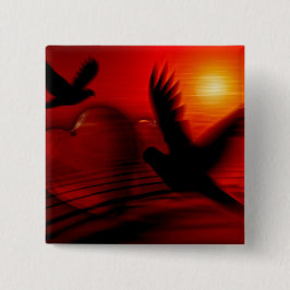 Hearts and Doves Button