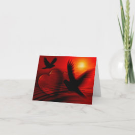 Hearts and Doves Dankeskarte