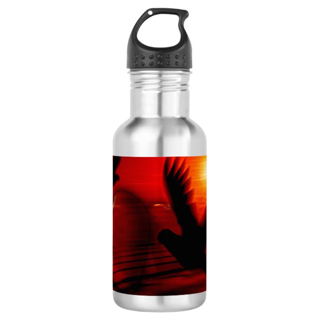 Hearts and Doves Edelstahlflasche (Vorderseite)