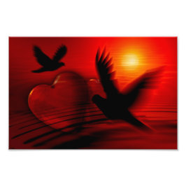 Hearts and Doves Fotodruck