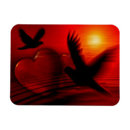 Hearts and Doves Magnet