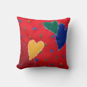 Hearts Applique Kissen