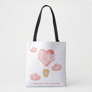 Hearts Balloon Valentine Personalisiertes Foto Tasche