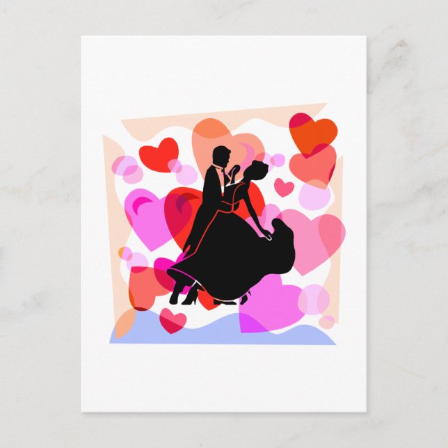 Hearts Ballroom tanzen Postkarte (Vorderseite)