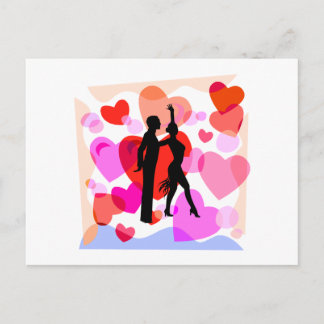 Hearts Ballroom tanzen Postkarte