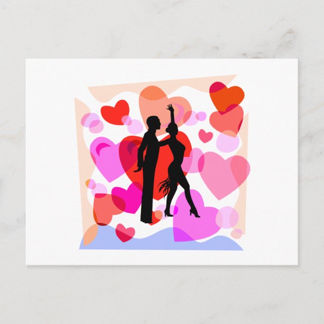 Hearts Ballroom tanzen Postkarte (Vorderseite)