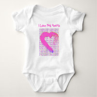 Hearts Binary Baby Bodysuit