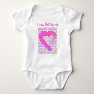 Hearts Binary Baby Bodysuit Strampler
