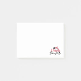 Hearts Bloom new - inspirierendes Blumenzitat Post-it Klebezettel