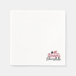 Hearts Bloom new - inspirierendes Blumenzitat Serviette